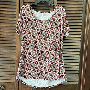 LulaRoe Irma Short Sleeve Top Shirt Size Medium